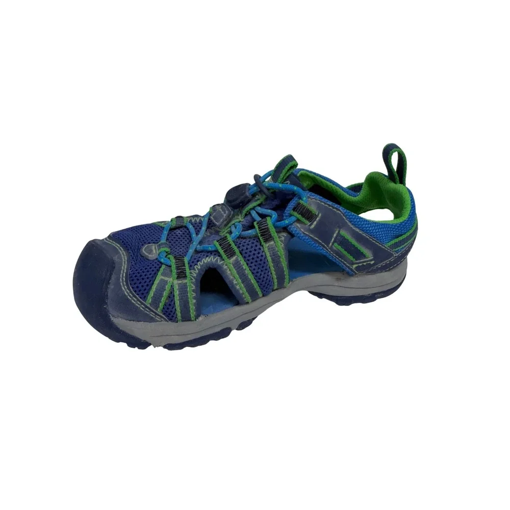 Teva Manatee Sandals Kids Size 12 Blue Green Excellent Closed Toe Water Shoes
